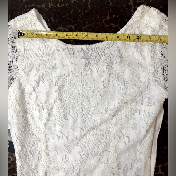 Lulus Allure 'Em In White Lace Bell Sleeve Bodycon Boho Fairycore Mini Dress - Picture 10 of 16